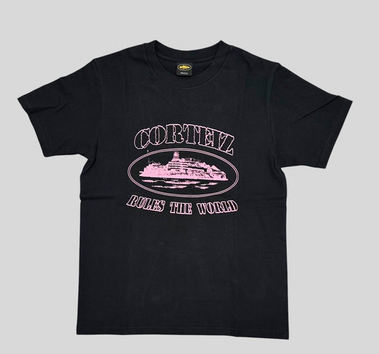 Corteiz Alcatraz Tee - Black/Pink