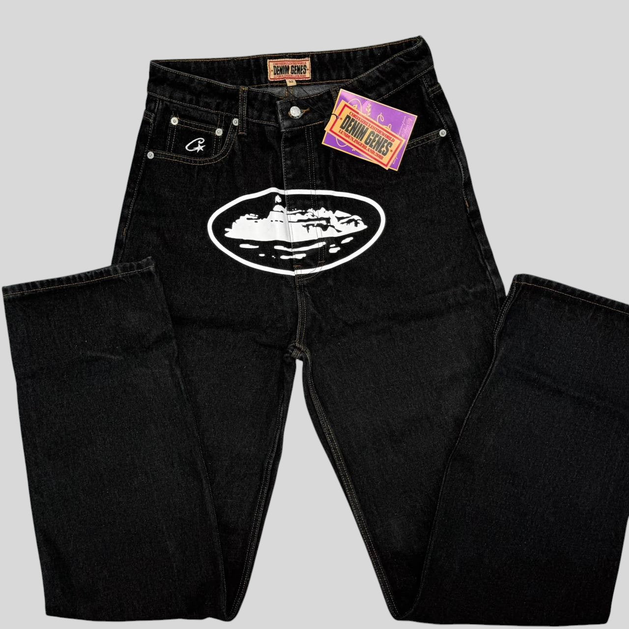 Corteiz Washed Alcatraz Jeans - Black