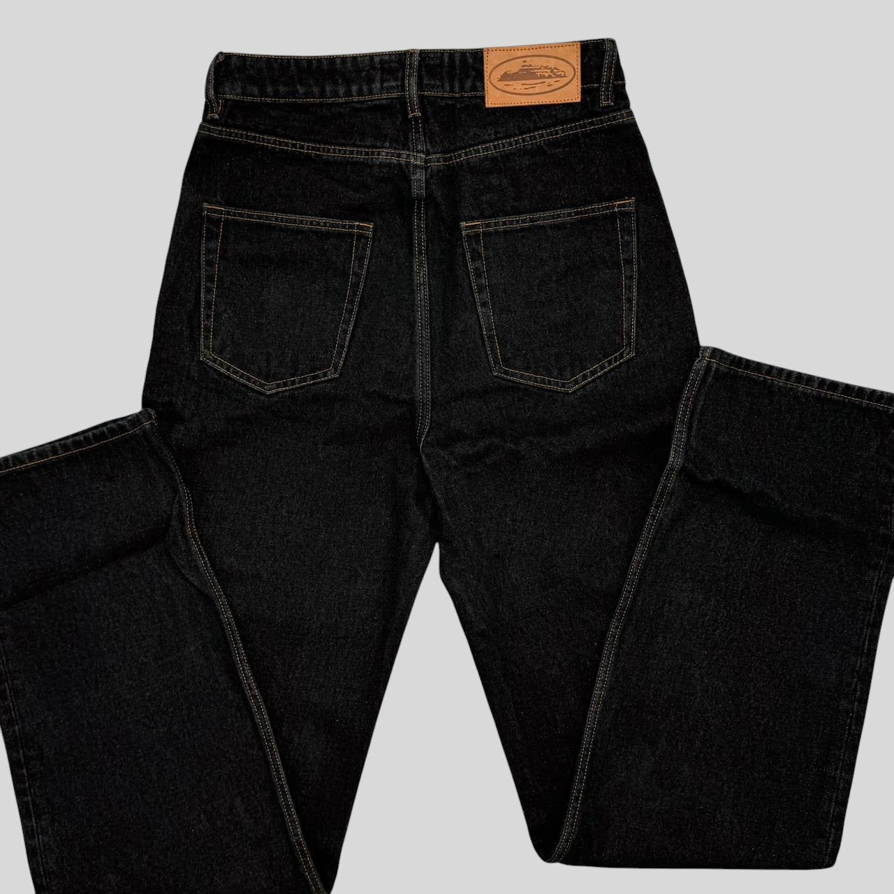 Corteiz Washed Alcatraz Jeans - Black