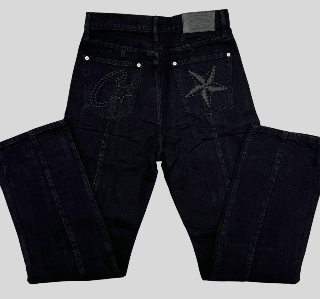 Corteiz Blackout C Star Jeans - Black