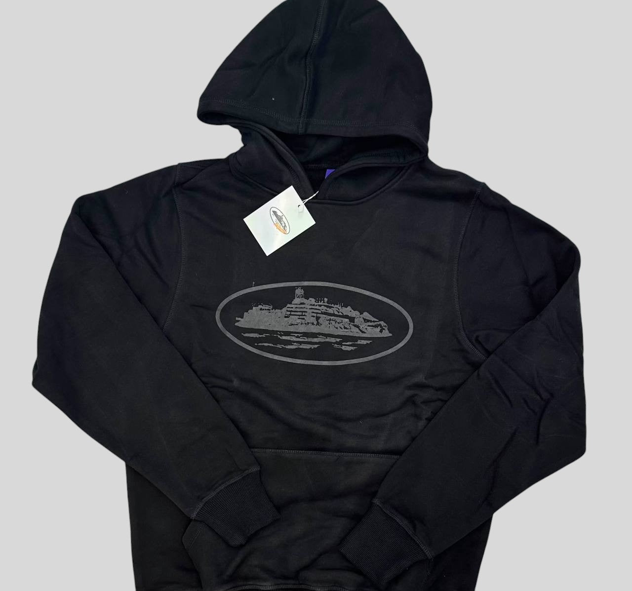 Corteiz Alcatraz Hoodie - Triple Black